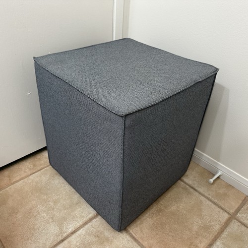 Knoll gray upholstered cube - knoll,