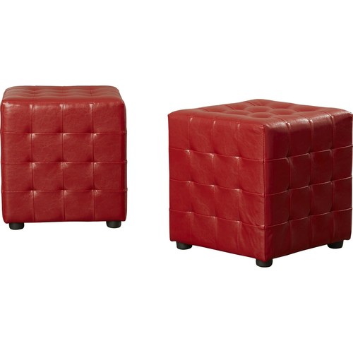 Set red faux - red, cube