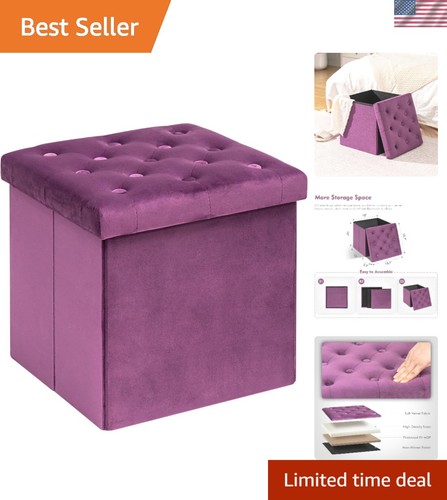 Elegant purple velvet - velvet, ottoman