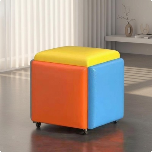 Padded cube stool - stool, foldable