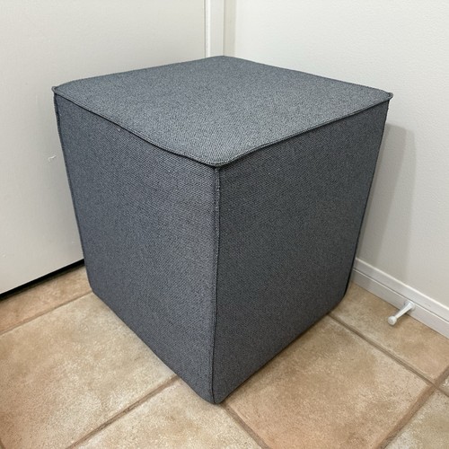 Knoll gray upholstered cube - knoll,