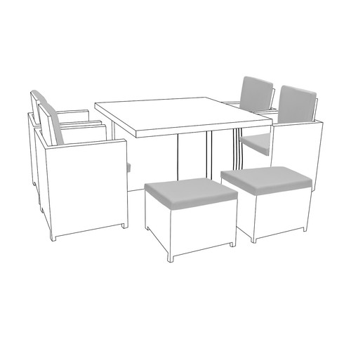 12pc rattan furniture seat - rattan,